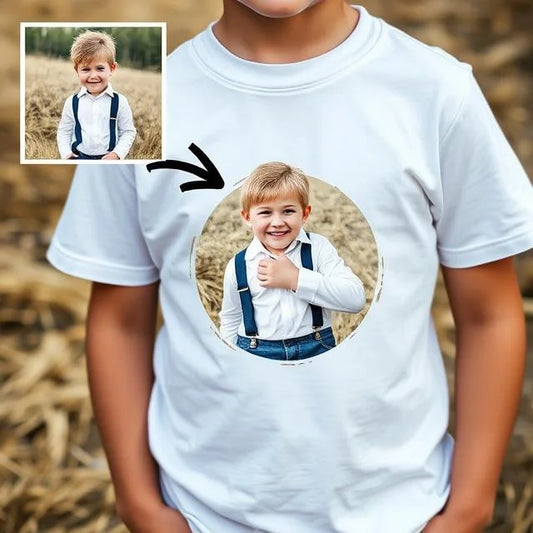 Personalized Photo Printed Happy & Birthday T-Shirt (Half Sleeve Round neck )