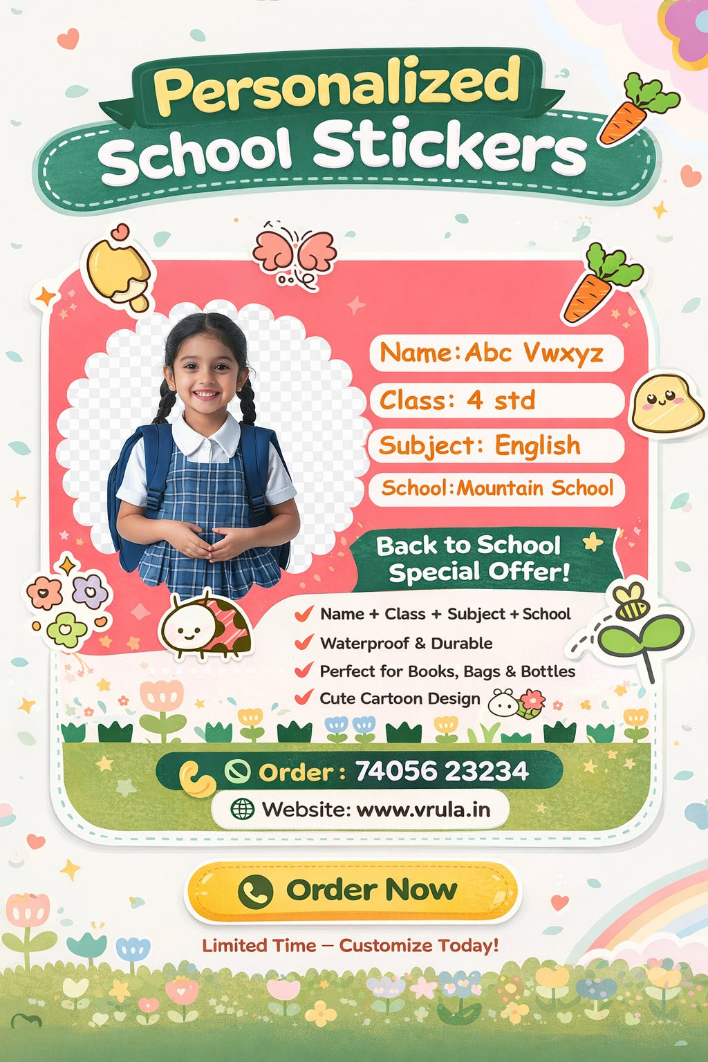 Costomaiz Name Stikar kids