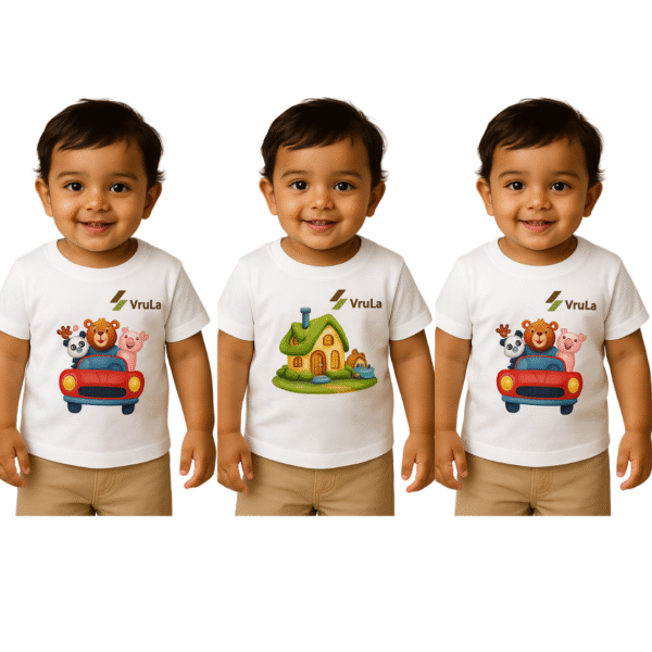 Round Neck T-Shirts Kids Combo Pack of 3