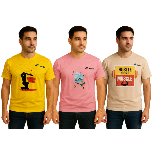 Round Neck T-Shirts Pack of 3  Man