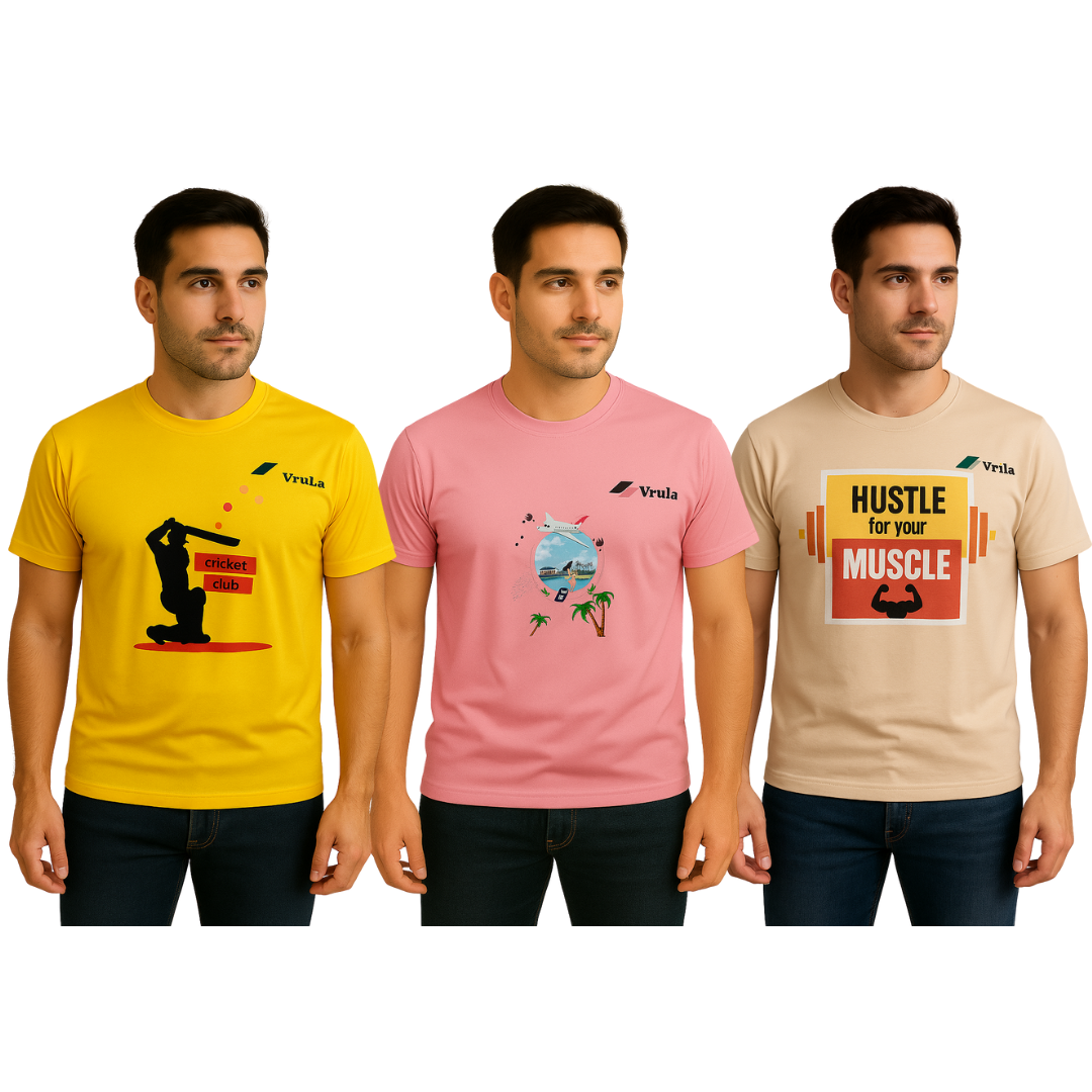 Round Neck T-Shirts Pack of 3  Man