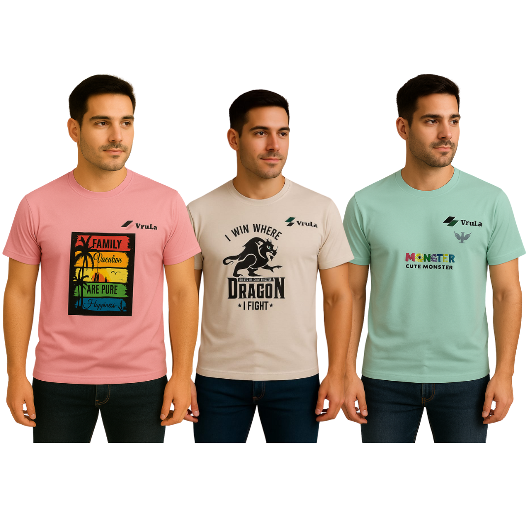Round Neck T-Shirts   Man Combo Pack of -3 - Image 2