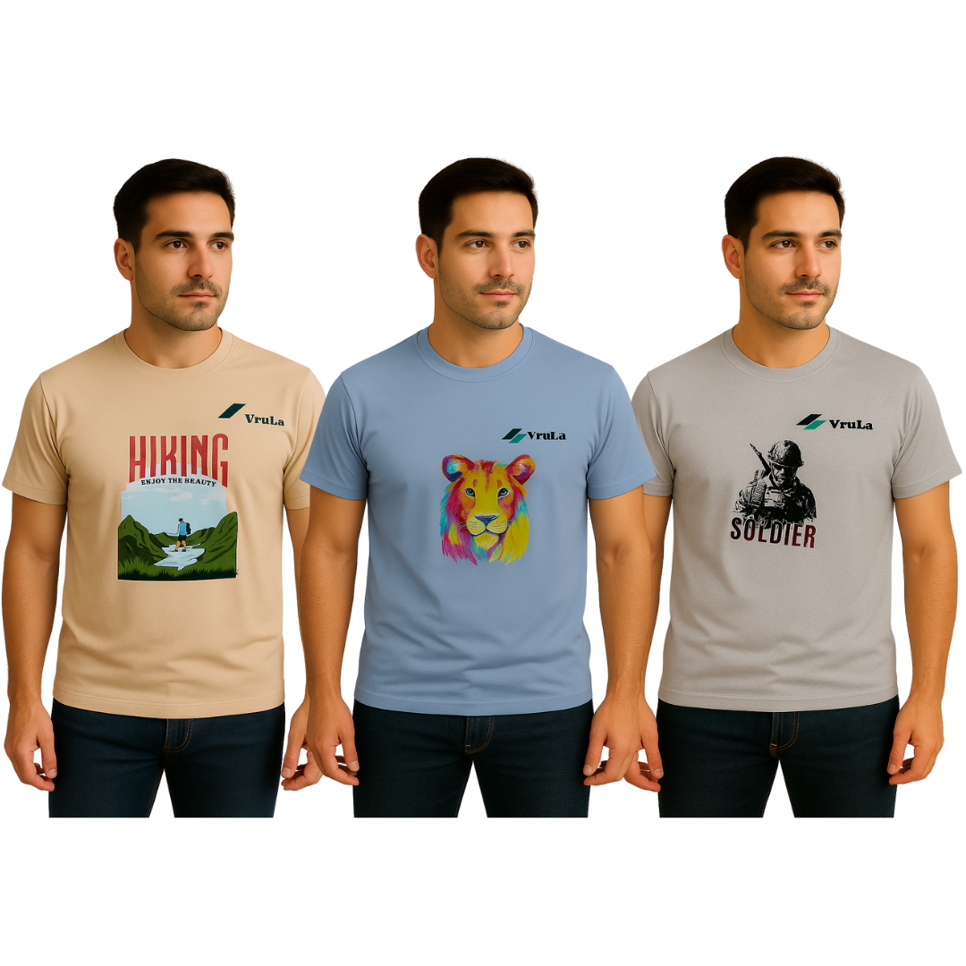 Round Neck T-Shirts   Man Combo Pack of -3 - Image 3